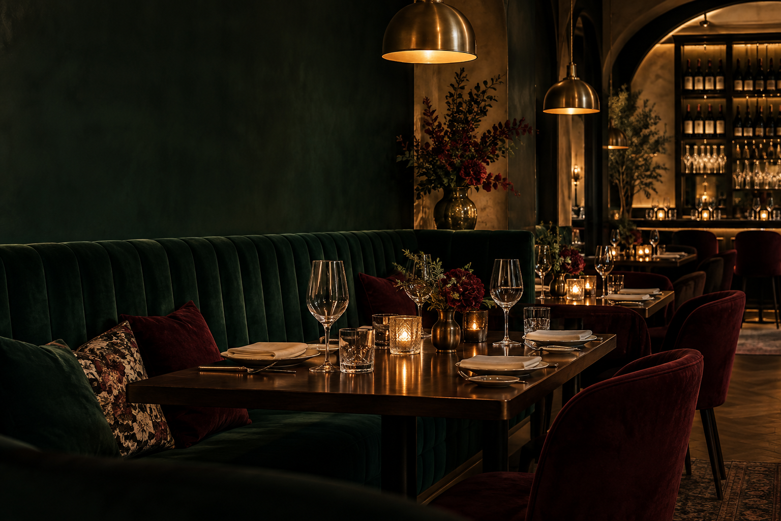 Elegancka sala restauracyjna